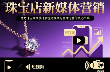 珠宝店新媒体营销,助力珠宝商家快速掌握短视频与直播运营的核心策略