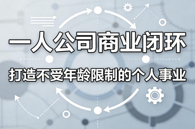 一人公司商业闭环，打造一份不受年龄限制的个人事业