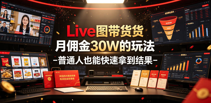Live图带货月佣金30W的玩法-普通人也能快速拿到结果 Live图带货月佣金30W的玩法-普通人也能快速拿到结果