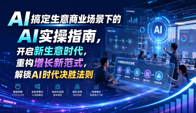 AI搞定生意商业场景下的AI实操指南，开启新生意时代，重构增长新范式，解锁AI时代决胜法则【文档