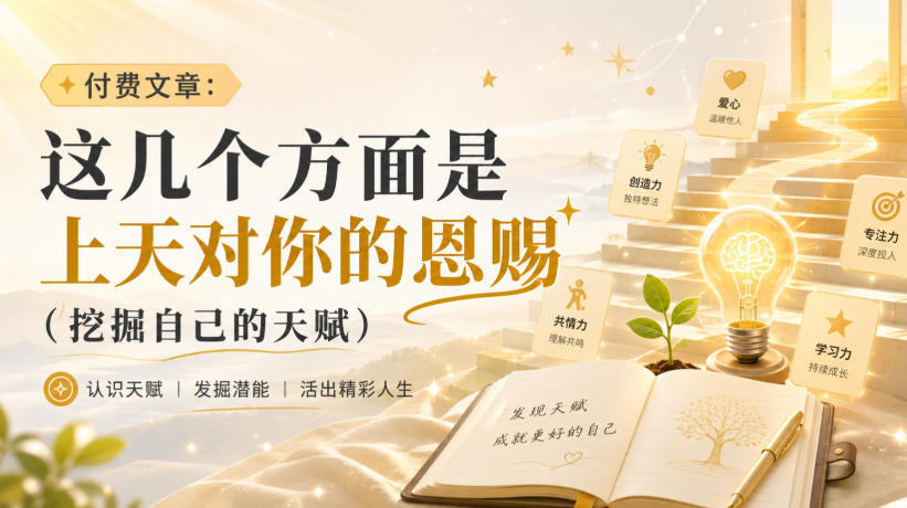 付费文章:这几个方面是上天对你的恩赐(挖掘自己的天赋) 付费文章:这几个方面是上天对你的恩赐(挖掘自己的天赋)