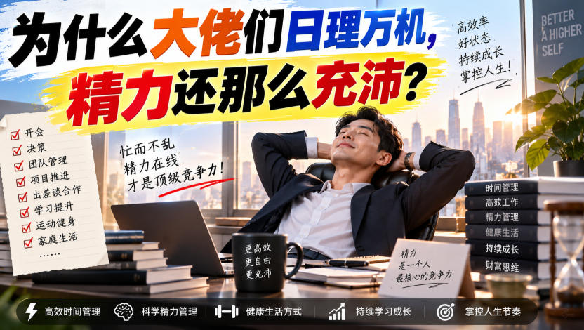 为什么大佬们日理万机,精力还那么充沛? 为什么大佬们日理万机,精力还那么充沛?