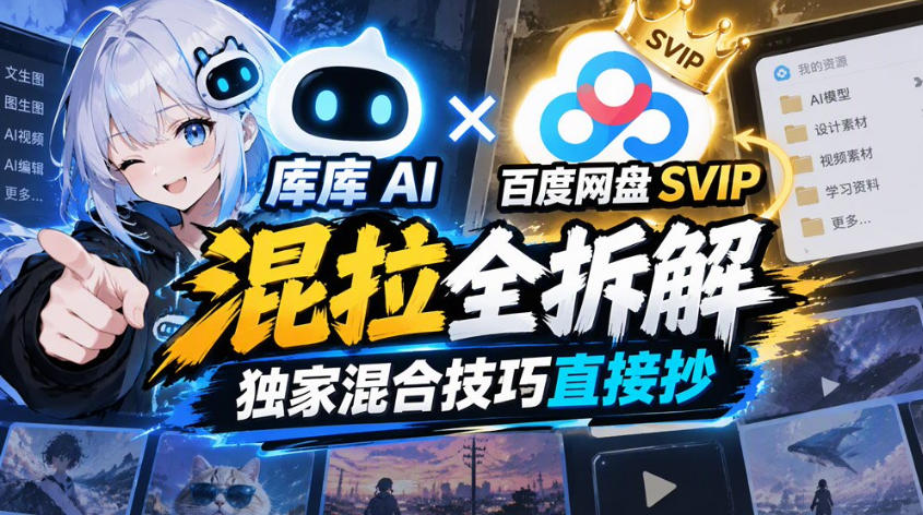 库库AI×百度网盘SVIP混合拉新全拆解:独家组合技巧拿来即用 库库AI×百度网盘SVIP混合拉新全拆解:独家组合技巧拿来即用