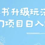 小红书升级玩法，冷门暴利项目无门槛操作，轻松日赚500+