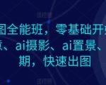AI作图全能班，零基础开始，ai创意、ai摄影、ai置景、ai后期，快速出图