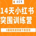 14天小红书突围训练营 ，0基础快速突破千粉变现