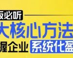 【老板必听】5大核心方法论，掌握企业系统化盈利密码”