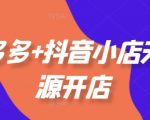 拼多多+抖音小店无货源开店，包括：选品、运营、基础、付费推广、爆款案例等(更新12月)”