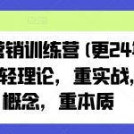 老A营销训练营(更24年12月)，轻理论，重实战，轻概念，重本质”