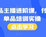单品主播进阶课，付费单品培训实操，46节完整+话术本”