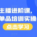 单品主播进阶课，付费单品培训实操，46节完整+话术本”