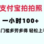 支付宝拍拍照一小时100+无任何门槛多劳多得一台手机轻松操做【揭秘】
