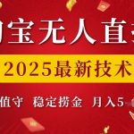 淘宝无人直播2025最新技术 无需值守，稳定捞金，月入5位数【揭秘】