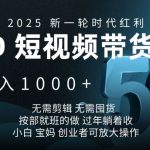 2025新一轮时代红利，JD短视频带货日入1k，无需剪辑，无需囤货，按部就班的做【揭秘】