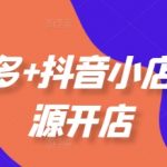 拼多多+抖音小店无货源开店，包括：选品、运营、基础、付费推广、爆款案例等(更新25年1月)