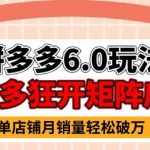拼多多虚拟商品暴利6.0玩法，轻松实现月入过W”