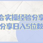 短剧融合实操经验分享，短剧大佬分享日入5位数秘籍
