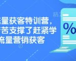 实体流量获客特训营，​别再苦苦支撑了赶紧学会流量营销获客