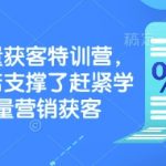 实体流量获客特训营，​别再苦苦支撑了赶紧学会流量营销获客