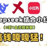 “deepseek+小红书打造流量生产线实操课，0到1全流程搞钱拆解