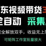 京东视频带货3.0，Ai全自动采集+自动发布，完全解放双手，收入无上限