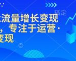 TikTok流量增长变现训练营，专注于运营·涨粉·变现