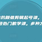 “外面卖298的颜值剪辑起号课，抖音两百万粉美女号热门教学课，多种方式变现