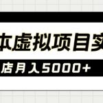 0成本虚拟项目实战手把手教你落地，单店月入5k