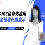 AIGC私有化应用全链增长操盘手，浅显易懂，从0开始轻松，驾驭AI
