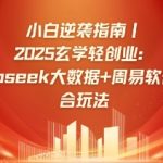 小白逆袭指南，2025玄学轻创业：Deepseek大数据+周易算法的融合玩法