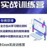 智能体Coze实战训练营，掌握新时代效率工具，让你人生即刻开挂