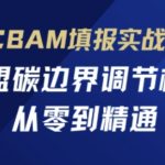 CBAM填报实战课，欧盟碳边界调节机制，从零到精通