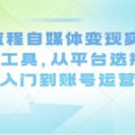 Ai全流程自媒体变现实战课，结合AI工具，从平台选择、剪辑入门到账号运营