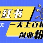 小红书模版一张图片一天轻松引流上百创业粉