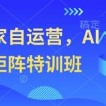 实体商家自运营，AI短视频矩阵特训班