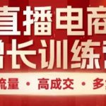 直播电商增长训练营，搞流量·高成交·多复购，快速上手有思路