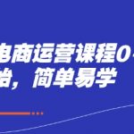 小红书电商运营课程0-1，从零开始，简单易学