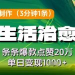利用AI免费制作田园生活治愈视频，条条爆款点赞20W，单日变现几张