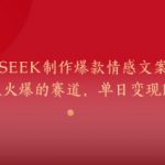用DeepSeek制作爆款情感文案视频，超级火爆的赛道，单日变现几张