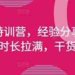 拼多多特训营，经验分享实操，课程时长拉满，干货拉满(更新25年4月