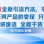 小红书男粉引流 学会了这个变现很容易，不讲废话全程针对男人的打法 全程干货
