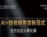 AI+短视频带货新范式，全方位达人孵化课