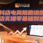 抖店电商陪跑训练营，抖音小店实操零基础到进阶