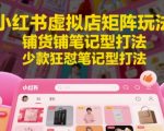 小红书虚拟店矩阵玩法，铺货铺笔记型打法，少款狂怼笔记型打法（更新