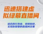 迅速搭建虚拟绿幕直播间，适合各行各业、视频拍摄，实现你想要的直播间效果