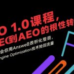 AEO 1.0 课程，从SEO到AE0的基命性转变，手把手教会你用AnswerEngineOptimization技术抢回流量
