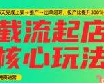 淘宝截流快速起店玩法，掌握暴力快速起店的流程，5天完成上架-推广-出单闭环