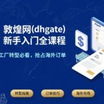 敦煌网(dhgate)新手入门全课程，B端外贸工厂转型必看，抢占海外订单