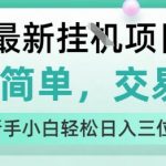 最新挂G项目，操作简单，交易自由，人人可上手，新手小白轻松日入三位数【揭秘】