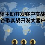 外贸主动开发客户实战课，谷歌实战开发大客户